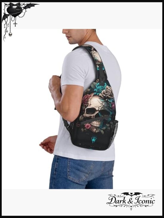 Gothic Skull Sling Bag Backpack Daypack Crossbody Shoulder Bag main image 6